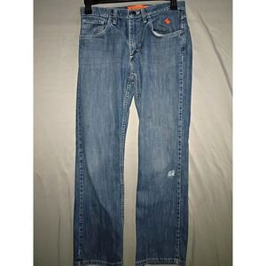 Wrangler FR Jeans Mens 30x32 Blue Flame Resistant Straight Leg Denim Work Pants